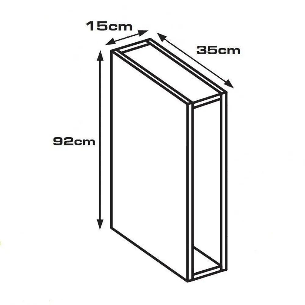 Каркас навесной 15x92x35 см, ЛДСП, цвет белый 82239809 STLM-2086547 DELINIA  - Вид №4