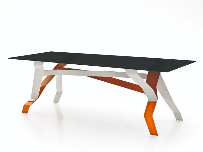 Moroso Прямоугольный стол из стали и хрусталя sun-id-1361752 - Вид №1