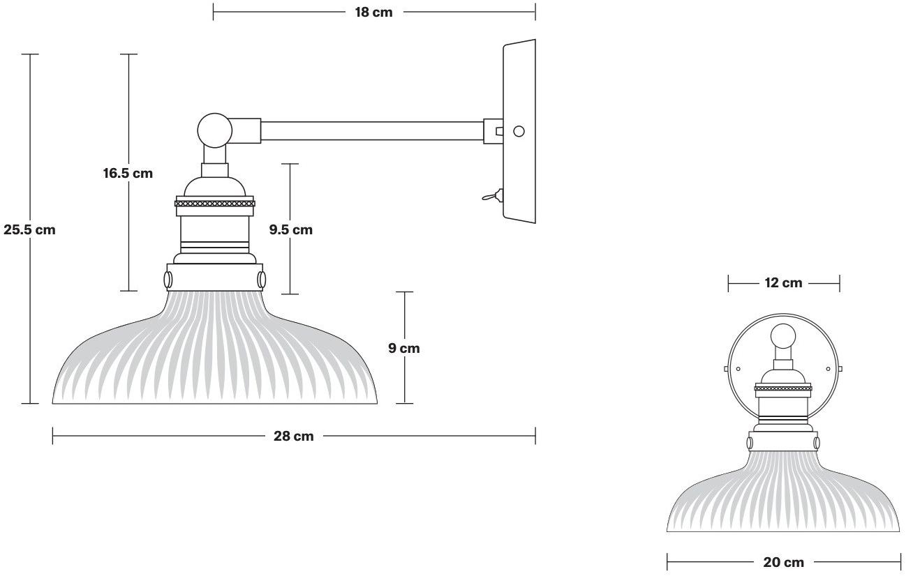 Industville Настенный светильник из латуни и стекла Brooklyn Br-gldwl8 - Вид №2
