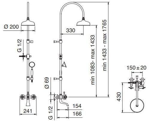 Rubinetterie Treemme Nuova retrò  4183  - Вид №1