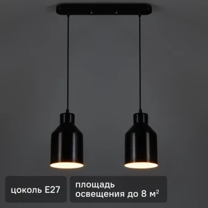 Светильник подвесной 21 Век-свет 1119/2 220-240В черный