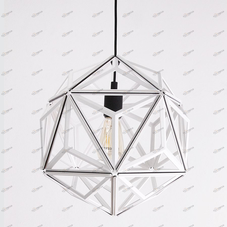 Светильник потолочный Icosa Wireframe, белый Qualy QL10249WHBK