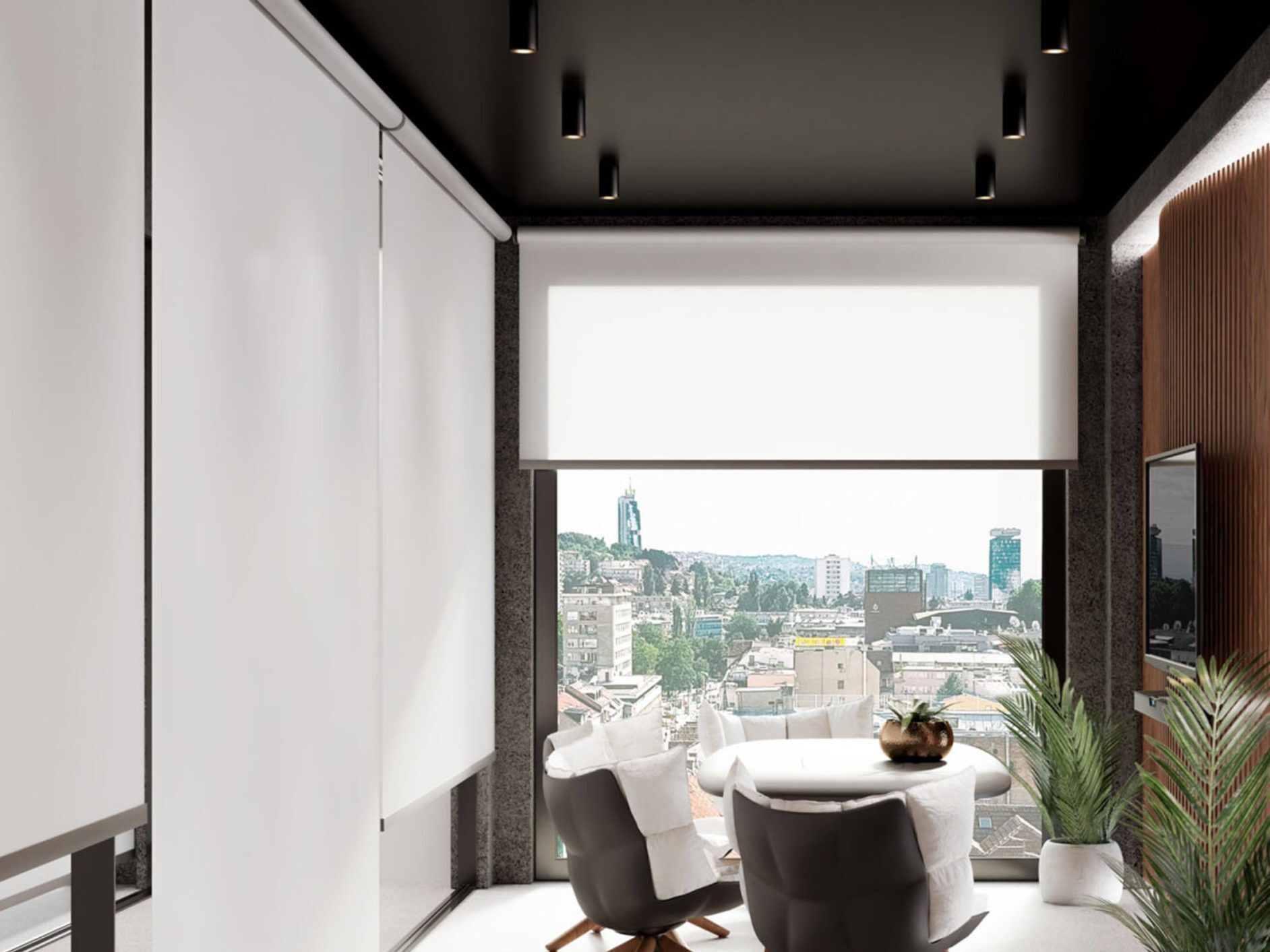 Солнцезащитный крем электрический рулонный занавес Mottura Energy ARCH-00030719