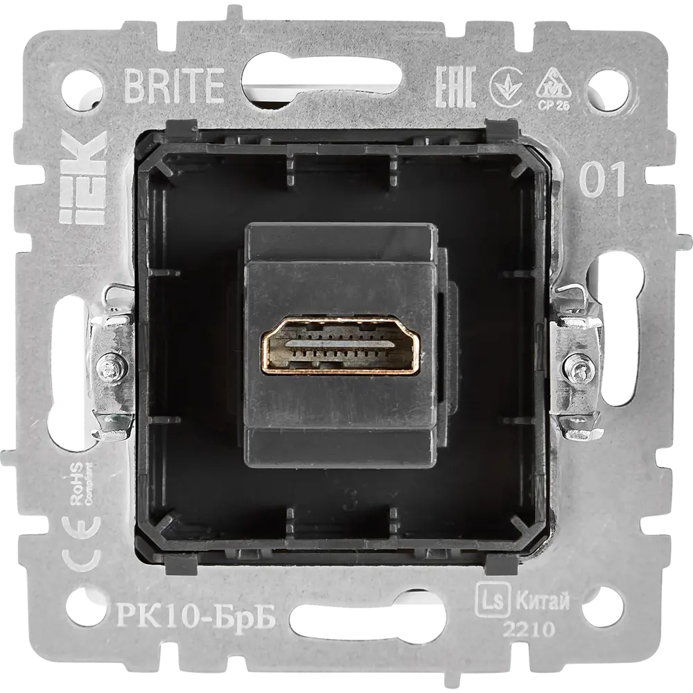 Розетка HDMI IEK Brite для цифровых устройств 87761514 STLM-1499213 - Вид №3