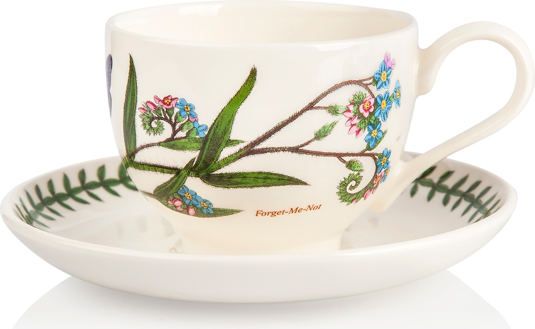 10595307 Portmeirion Чашка для завтрака с блюдцем Portmeirion Ботанический сад.Незабудка 280мл, фарфор Фарфор 