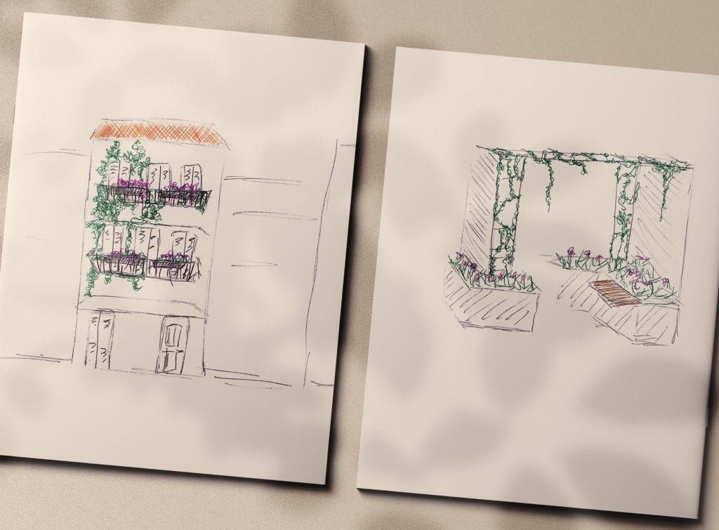 Стальная и деревянная высокая плантатор общественного пространства со скамейкой Urbencéa AELIA ARCH-00066740 - Вид №4