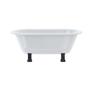 Burlington Двухсторонняя ванна Windsor 150 см со стандартными ножками с ножками Period в черном цвете E4 E9 BLA