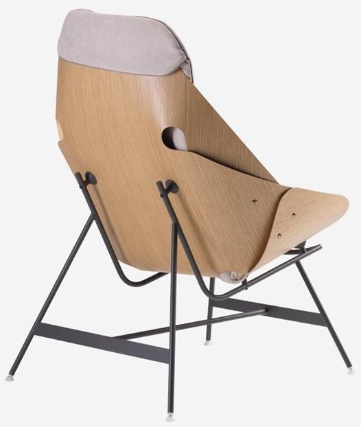 Alias Кресло из фанерованной древесины с высокой спинкой Time 53a / 53b - Вид №3