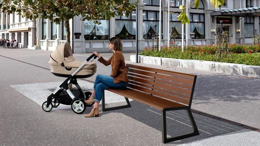 Urbantime Скамья из алюминия со спинкой Ventiquattrore.h24 sun-id-1444018 - Вид №1