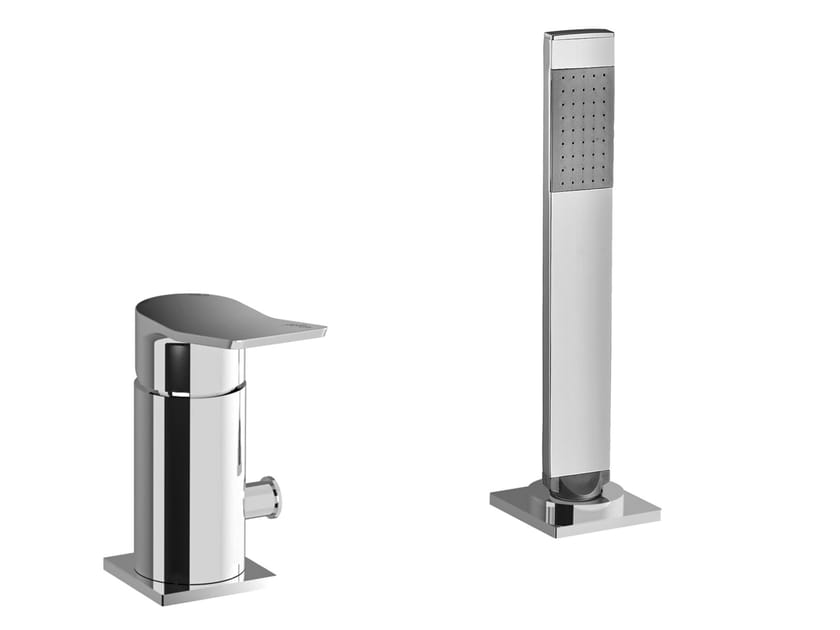 Смеситель для ванны с 2 отверстиями и ручным душем RUBINETTERIA PAFFONI Tilt ARCH-00102902