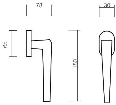 Оконная ручка из латуни dk Giza 3258 Santreyd  - Вид №1