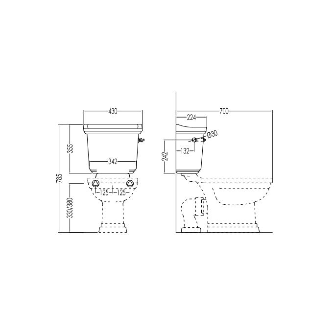 Бачок для унитаза Белый Devon&Devon  Италия sun-id-373163 - Вид №2