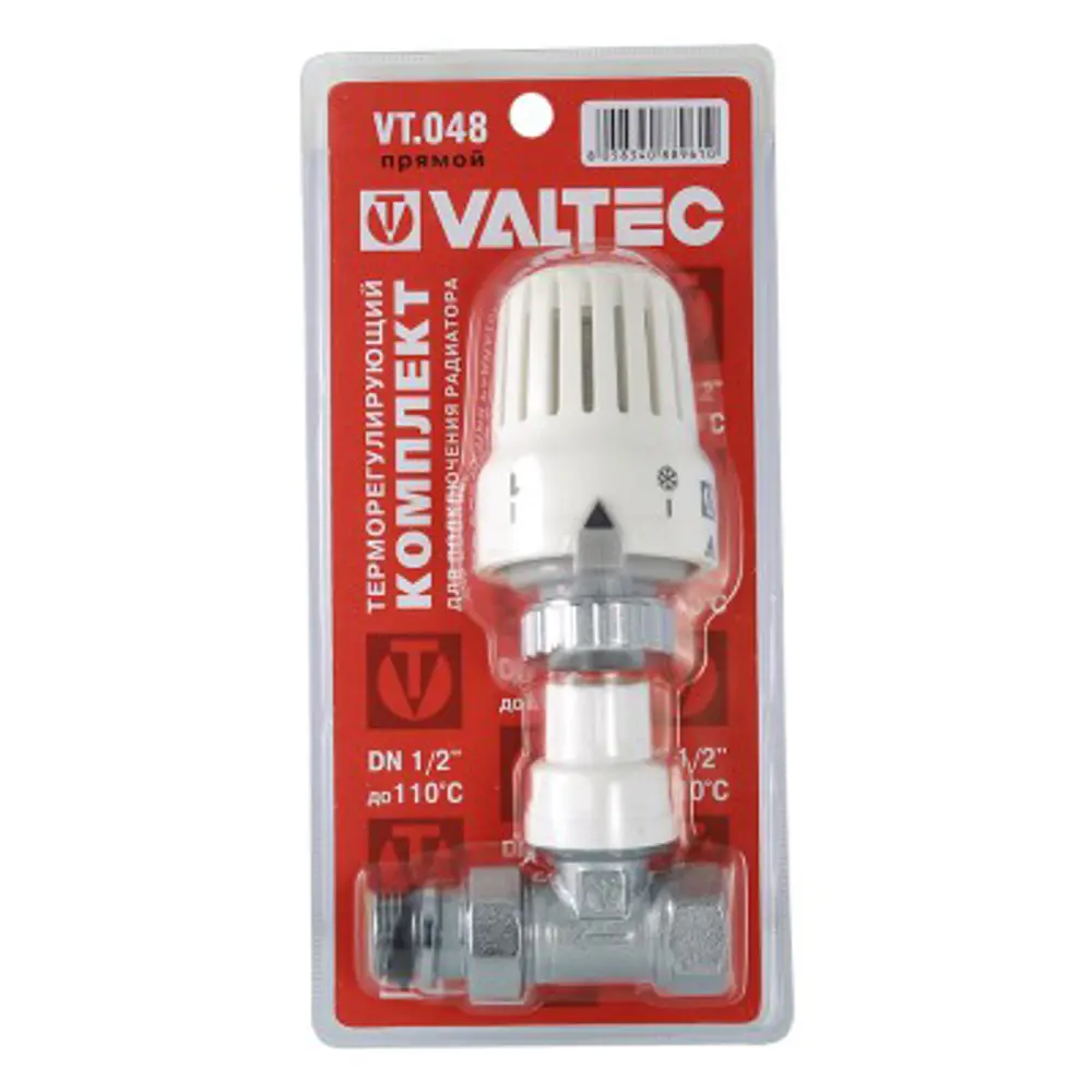 Термостатический клапан для радиатора прямой Valtec 1/2" латунь 82576081 STLM-2013770 