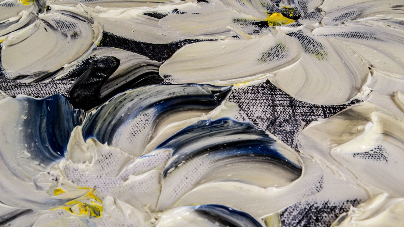 Картина на холсте 100х100 см "Привлекательные Лилии" EVENHOME КАРТИНЫ МАСЛОМ 130034 Голубой;серый  - Вид №4