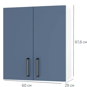 Кухонный шкаф навесной Нокса 60x67.6x29 см ЛДСП цвет голубой 86669383 STLM-2122778