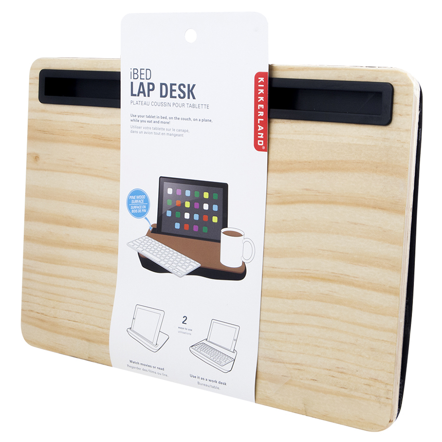 US039W Столик-поднос 33,5 х 23,5 дерево Kikkerland  - Вид №2