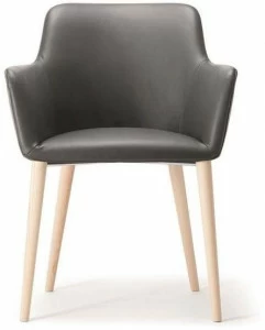 Quadrifoglio Мягкое кожаное кресло City