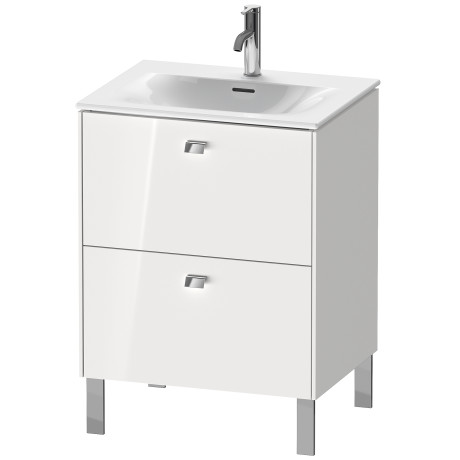 BR451002222 Тумбочка напольная Brioso #BR4510 620 x 479 мм Белый глянцевый декор Duravit - Вид №2