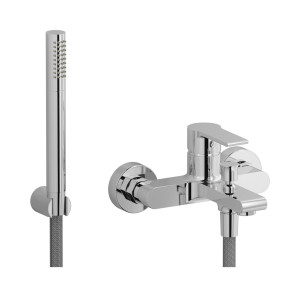 Настенный смеситель для ванной в комплекте с душевым гарнитуром WE ARE IB wo410cc Chrome Whynot