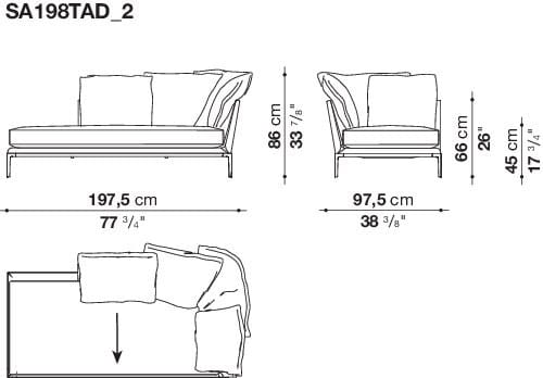 Угловой диван из ткани B&B Italia Атолл ARCH-00091854 - Вид №15