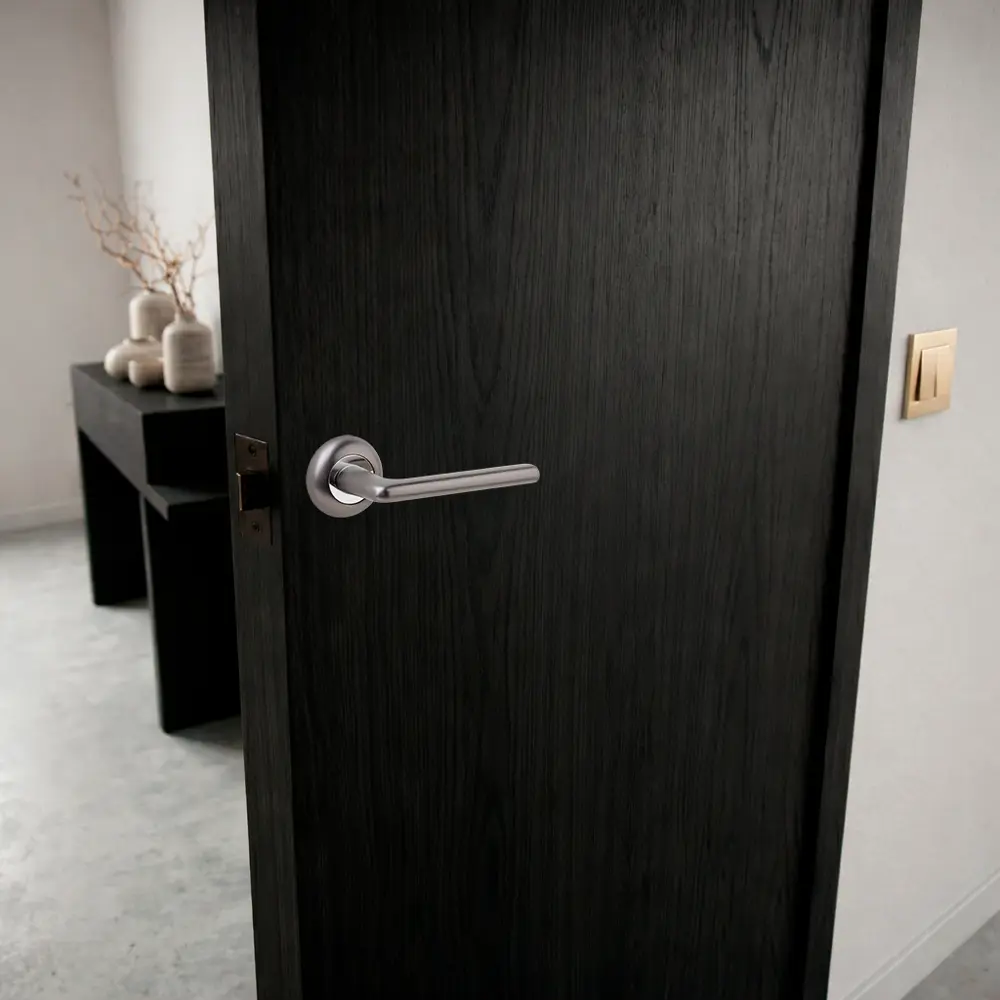 Дверная ручка на розетке Armex H-14083-A без запирания цвет графит STLM-2044439 - Вид №7