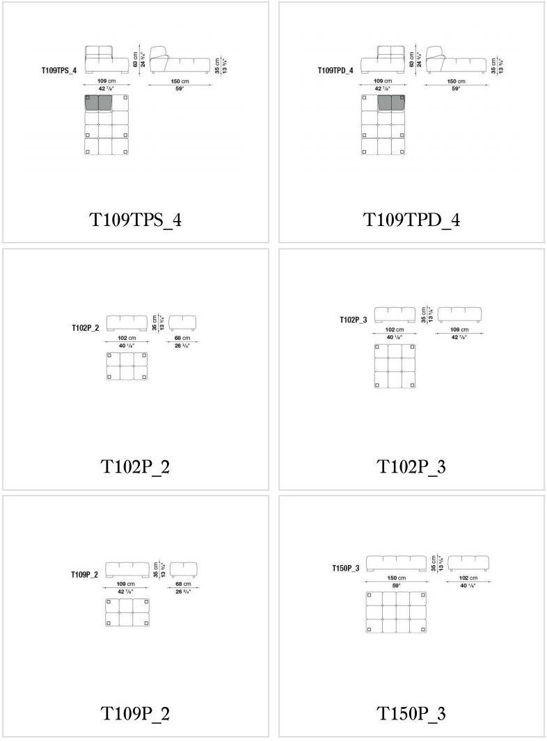 B&B Italia Модульный угловой диван из ткани Tufty time sun-id-1478935 - Вид №13