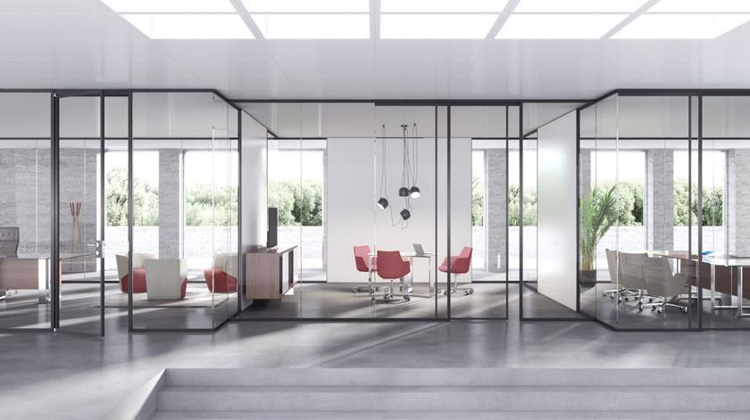 ESTEL GROUP Мобильная перегородка из закаленного стекла для офиса sun-id-1464530 - Вид №6