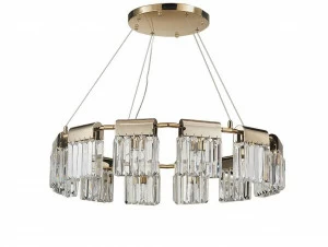 Люстра хрустальная подвесная золото Newport 4212/C NEWPORT ДИЗАЙНЕРСКИЕ 00-3834285 Золото;прозрачный