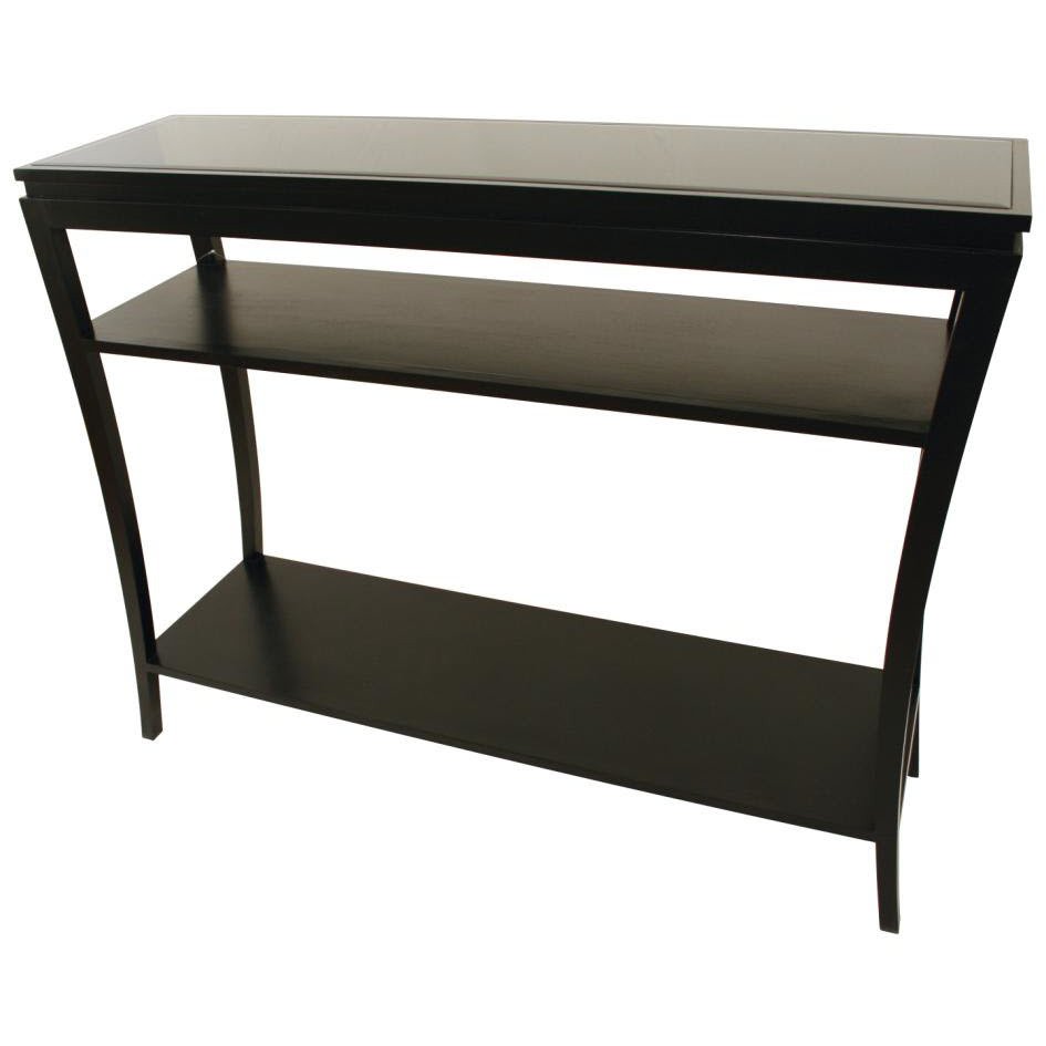 Консоль черная с полками на изогнутых ножках Black RVASTLEY PUSHA 060977 Черный  - Вид №1