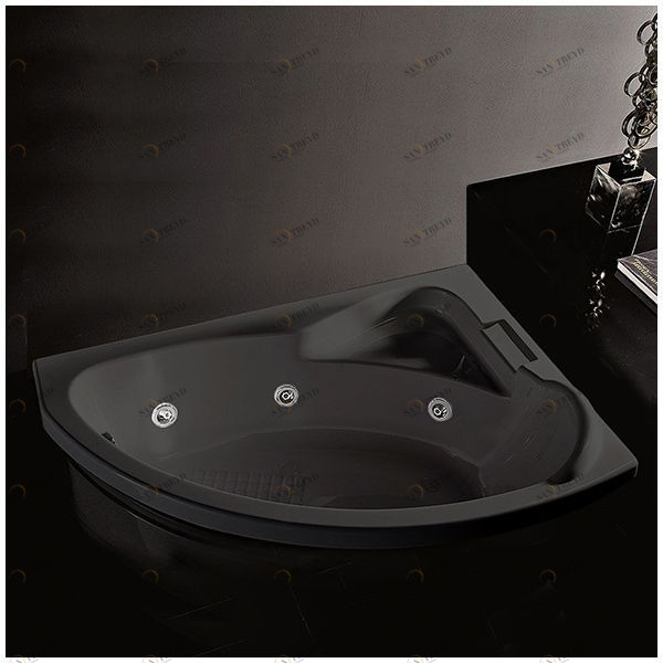 Ванна Gruppo tressee Syria V6557-DX-C чёрная с гидромассажем угловая встроенная правая Gruppo Treesse STDV6557DXC