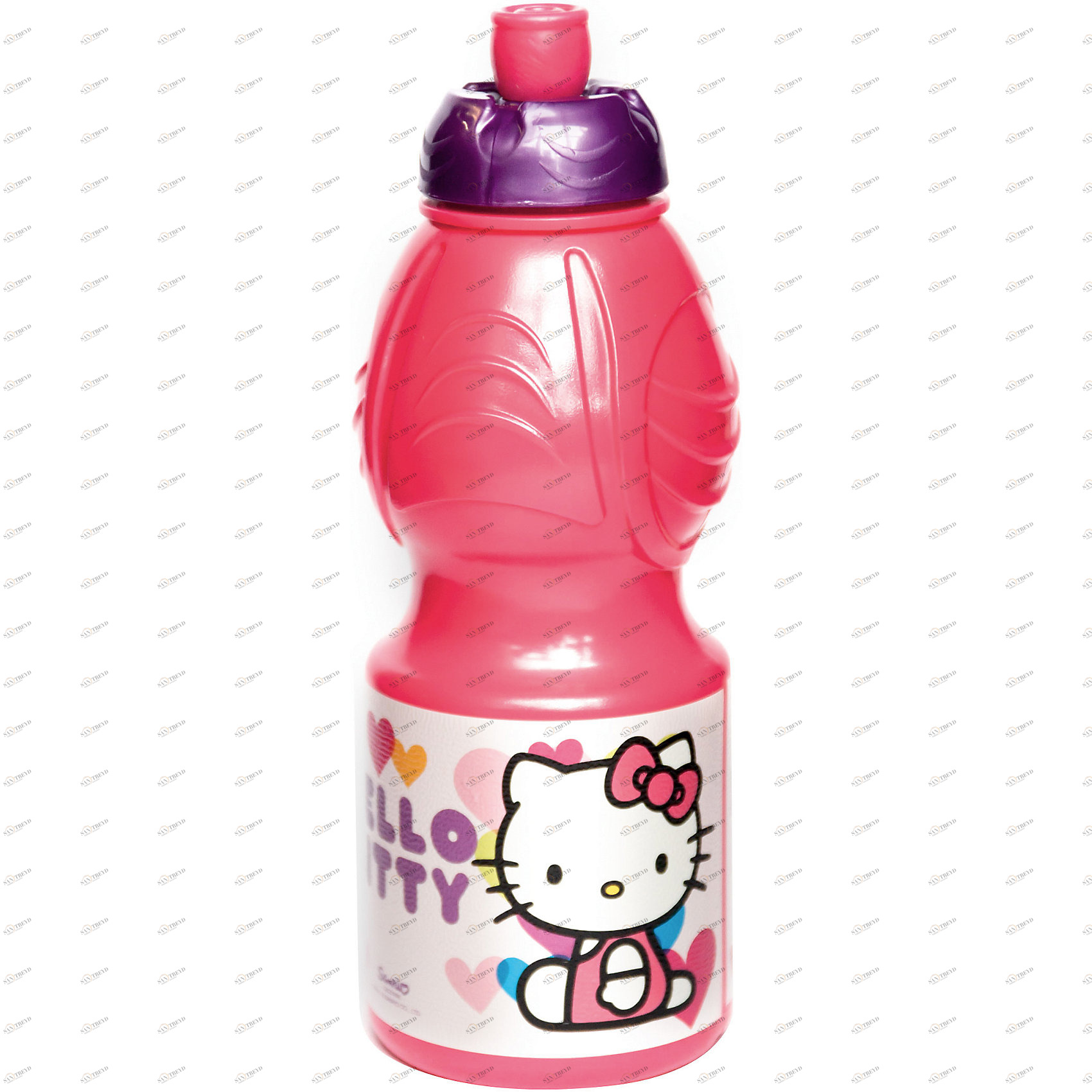 Бутылка пластиковая спортивная фигурная Hello Kitty "Сердечки", 400 мл STOR HELLO KITTY 335614 Розовый Santreyd 