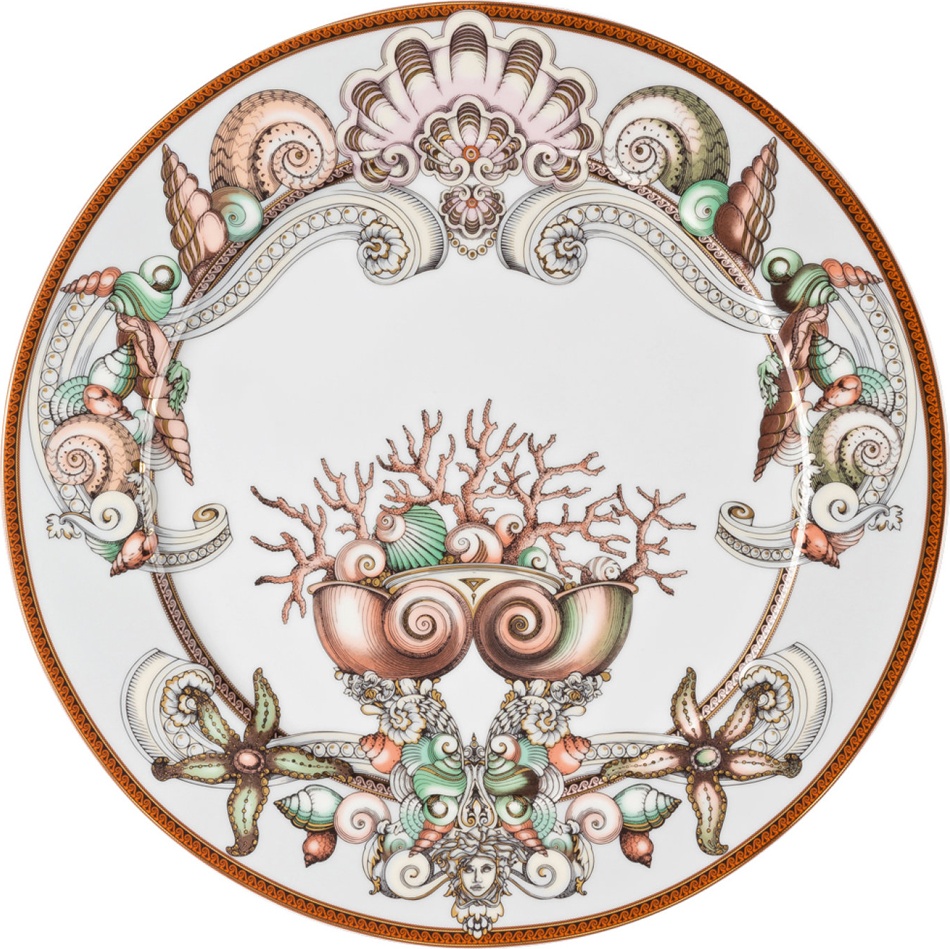 10602975 Rosenthal Versace Тарелка подстановочная Rosenthal Versace Морские звезды 33см, фарфор Фарфор 