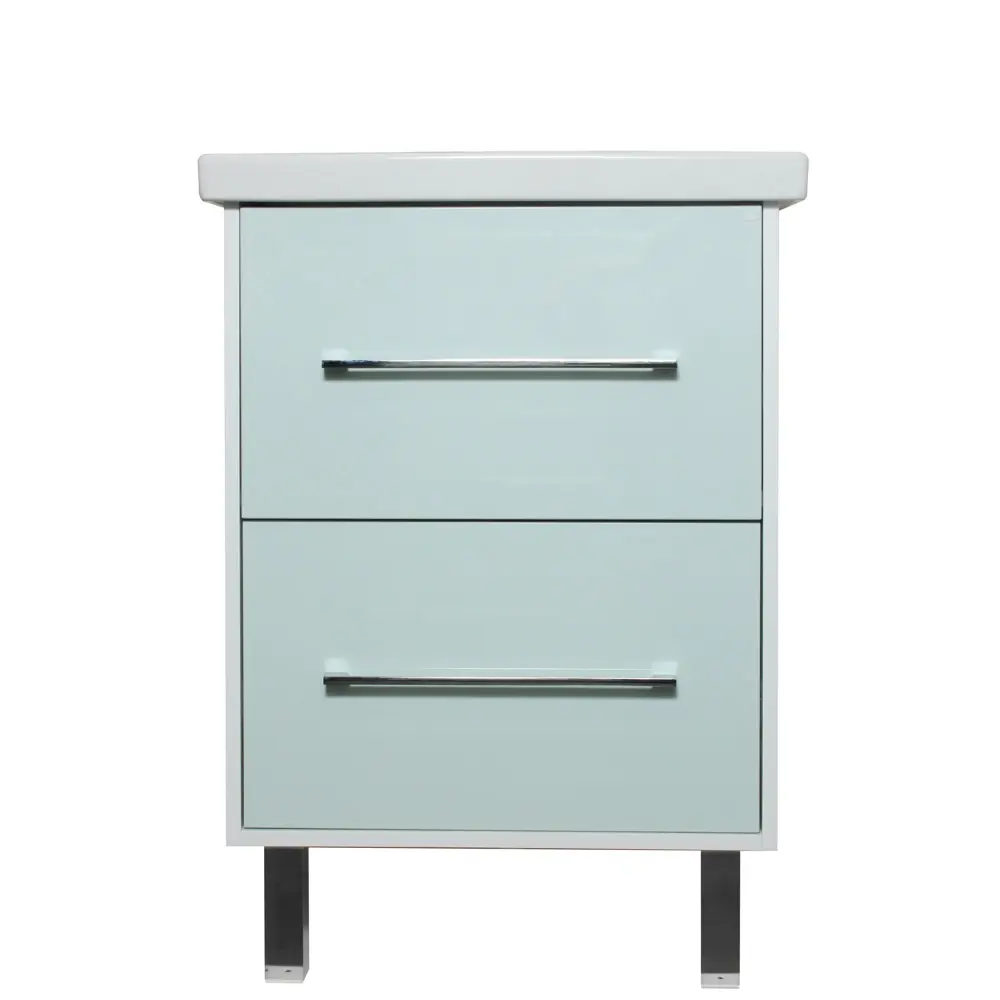 Тумба под раковину подвесная/напольная «Экко» 60 см, цвет мятный SANFLOR STLM-2120196