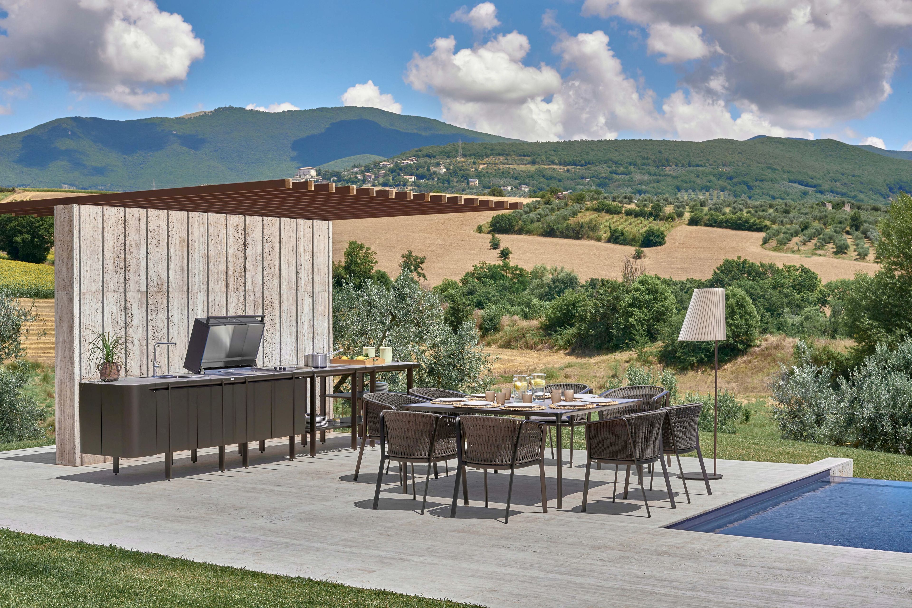 Алюминиевое кресло для отдыха и квадратная плетеная веревка emu ARCH-00058900 - Вид №3