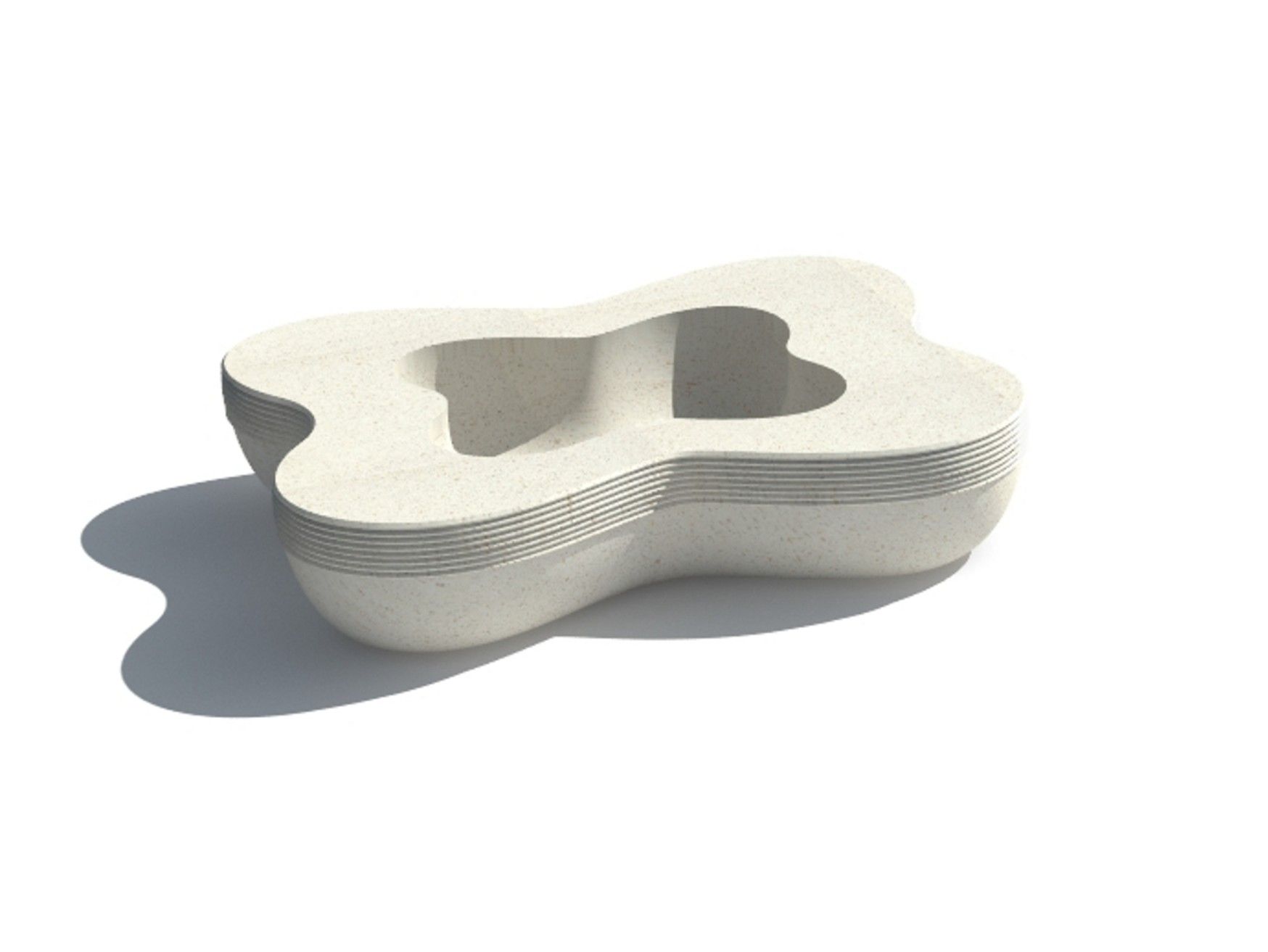 Реконструированная каменная скамья со встроенной плантатором Viscio Urban Design FLOWER ARCH-00072141