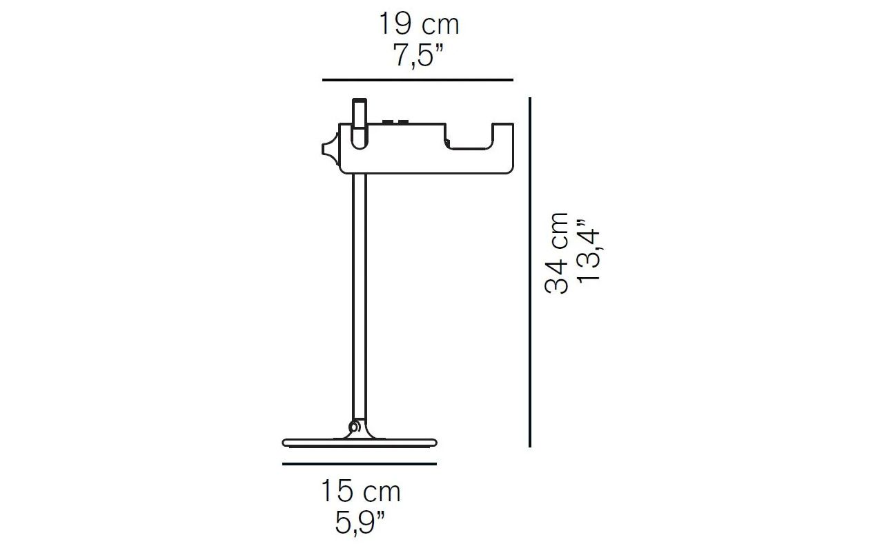 Регулируемая алюминиевая настольная лампа Oluce ARCH-00127131 - Вид №8