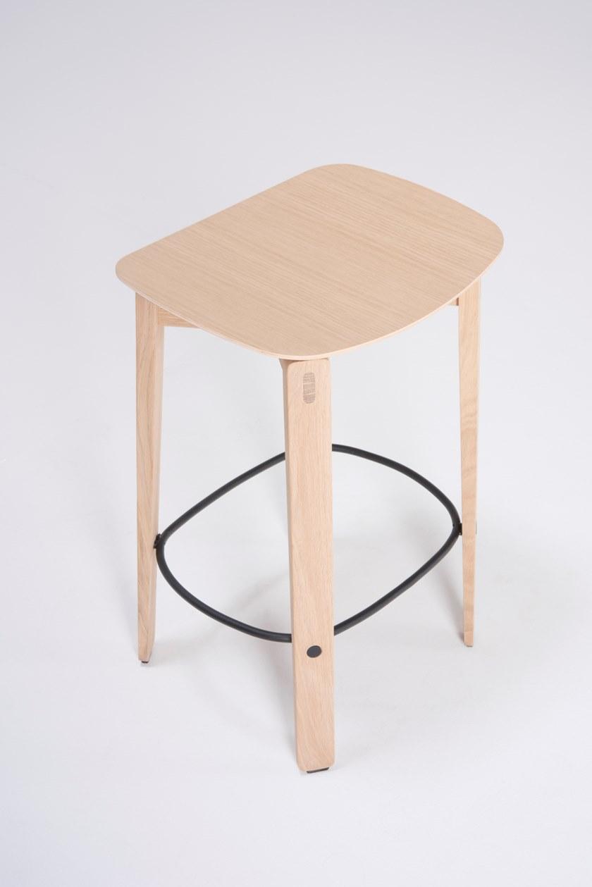 Gazzda Барный стул из дуба с подставкой для ног Nora sun-id-1345122 - Вид №4