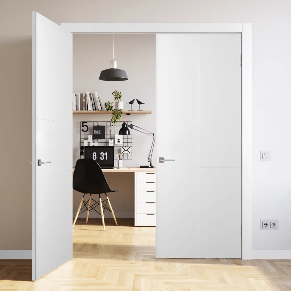 Дверь межкомнатная глухая Лацио 1 80x200 см эмаль белый без замка, без петель BELWOODDOORS STLM-2192782 - Вид №4