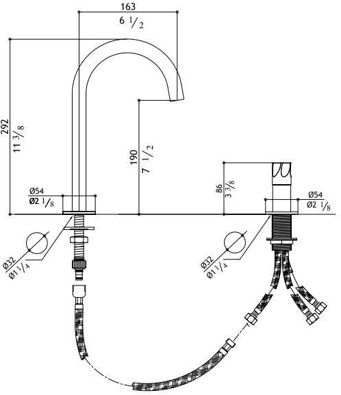 MGS Смеситель для раковины на 2 отверстия Penta sun-id-1488436 - Вид №2