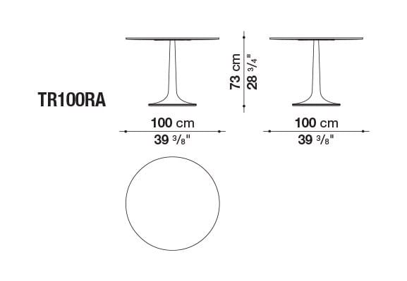 Бетонный круглый садовый стол B&B Italia Outdoor Pushpam ARCH-00050940 - Вид №1