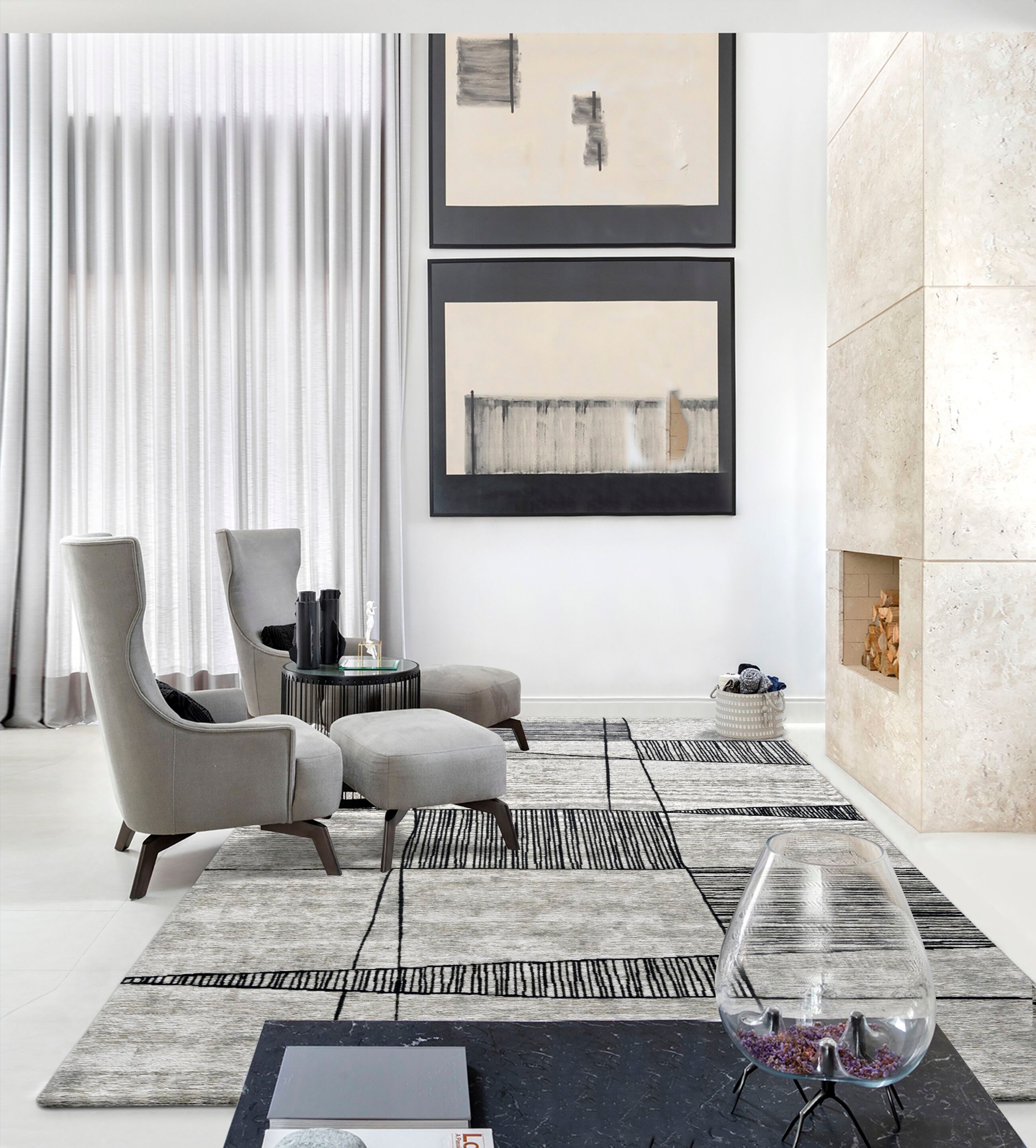 Прямоугольный ковер с рисунком Ademi Essential ARCH-00037982 - Вид №2