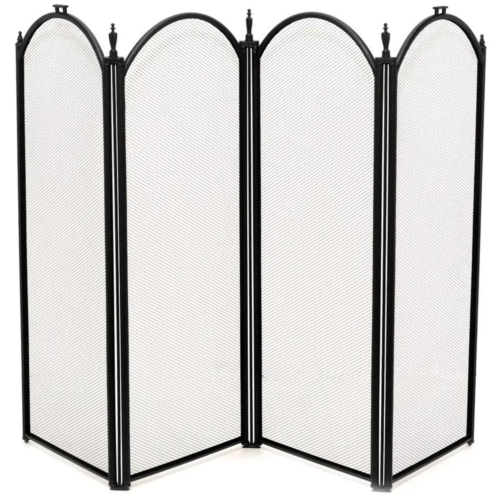 Экран четырехстворчатый 41010 BK, цвет чёрный REALFLAME STLM-2003186