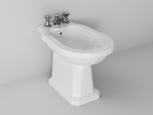 Напольное керамическое биде с переливом