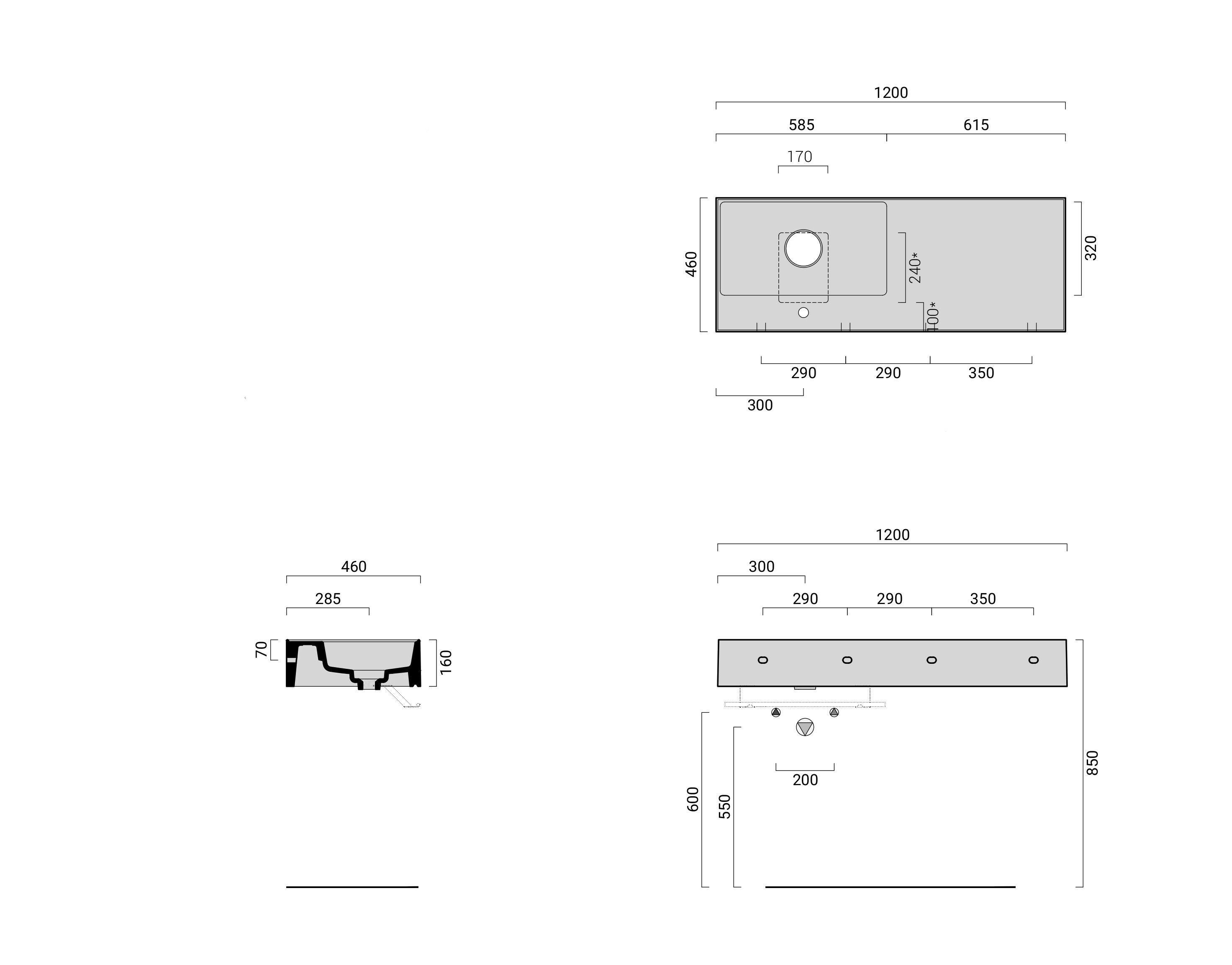 Прямоугольная раковина Domus Falerii Lavatrucco ARCH-00153195 - Вид №11