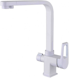 Смеситель ZorG Clean Water ZR 334 YF-WHITE для кухонной мойки, белый