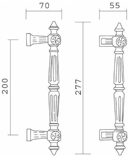 Pasini Ручка из латуни Patrizio 0550  - Вид №3