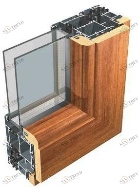 ALUK Group Окно с терморазрывом из алюминия и дерева с двойным остеклением sun-id-1469060