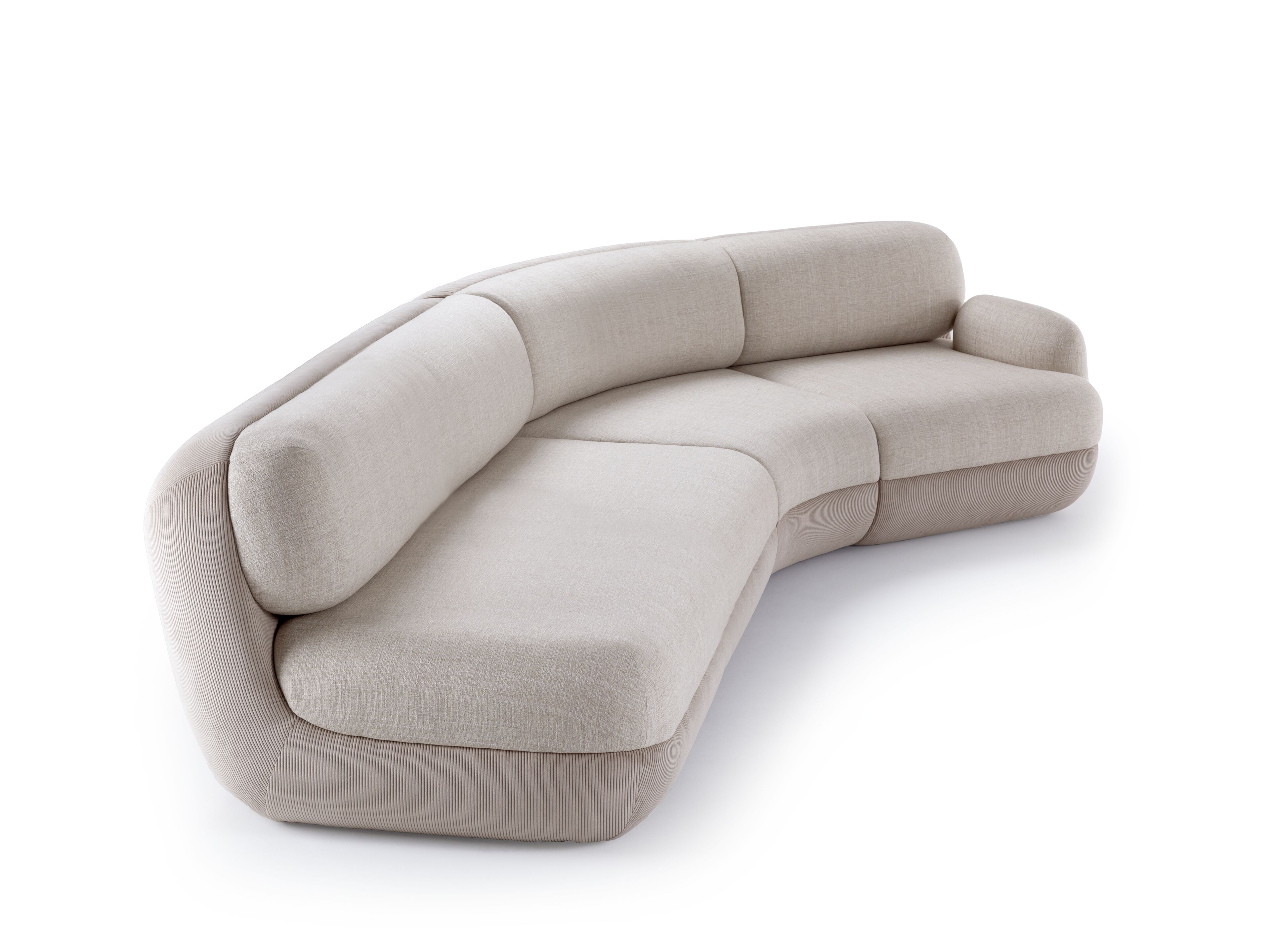 Модульный изогнутый тканевый диван с полуостровом Mambo Unlimited Ideas Mood ARCH-00107718