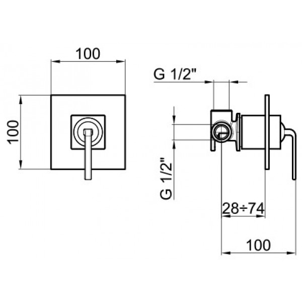 WO880101015 Смеситель для душа Webert Wolo  - Вид №1