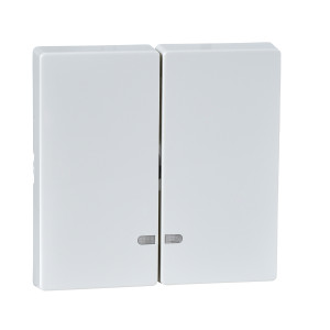 MTN3420-0319 Клавиша двойная с линзами , полярно-белый Schneider Electric Merten System M